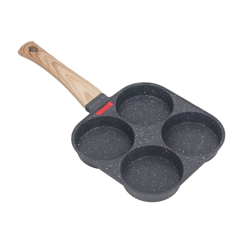 Egg Frying Pan Heat Sensitive Silicone Aluminium Pancake Frying Pan