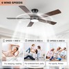 HUMHOLD 52" Flush Mount Ceiling Fans with Lights and Remote