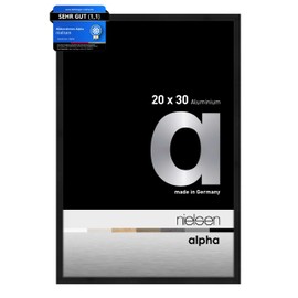 nielsen Alpha Aluminium Picture Frame 20 x 30 cm Anodised Black Matt