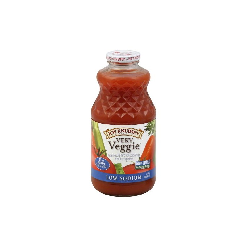 Knudsen Juice-Very Veggie/Low Salt(95% Organic), 32-Ounce (Pack of 6)