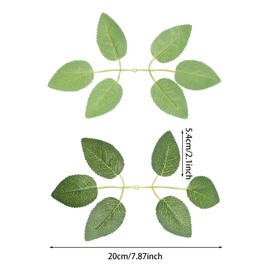 40 Pcs Green Leaves for Decoration Silk Fake Leaves Bulk Artificial Flowers Rose Leaves Plastic Artificial Leaves For Crafts Faux Fake Greenery Leaves Bouquet Garland Wreath Floral Arrangement DIY