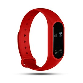 Aquarius AQ112 Fitness Tracker With Heart Rate Monitor, Yellow or Red (Red)