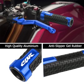 7/8" 22mm Motorcycle Handlebar Grip for Honda CBR60F CBR125R CBR150R CBR250R CBR400 NC23 NC29 CBR600 F2 F3 F4 F4i CBR600RR CBR900RR CBR954RR CBR1000RR (Blue)