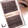 Winifred Brown Lash Clusters Wispy 12-22mm Long Cluster Eyelash Extensions