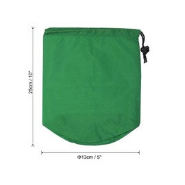 PATIKIL Stuff Sack, 5 x 10 Inch Waterproof Outdoor Storage Sack Portable Drawstring Dust Flap Bag for Camping, Green