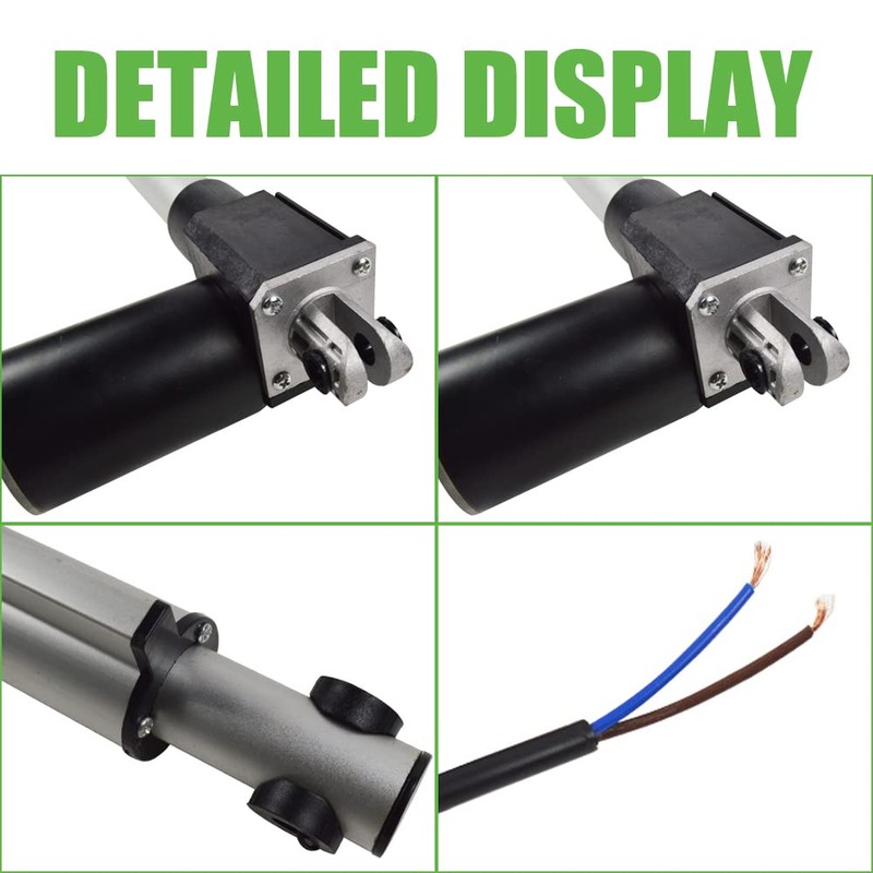 INTBUYING Electric Linear Actuator Motor 8inch(200mm) Stroke 12V DC,1320LBS(6000N) with