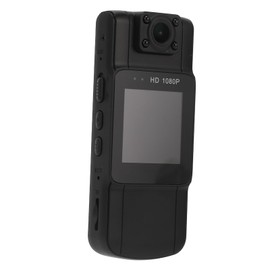 Mini Cámara Corporal 4K HD, Pequeña Cámara Portátil con Visión Nocturna Infrarroja con Pantalla de 1,54 Pulgadas, Lente de Rotación de 180 Grados, Grabadora de Vídeo Portátil