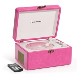 CD Player Portable for Home with Upgraded Speakers Bluetooth in/Out Rechargeable Desktop CD Player with LED Screen Boombox Music Player Hot Pink