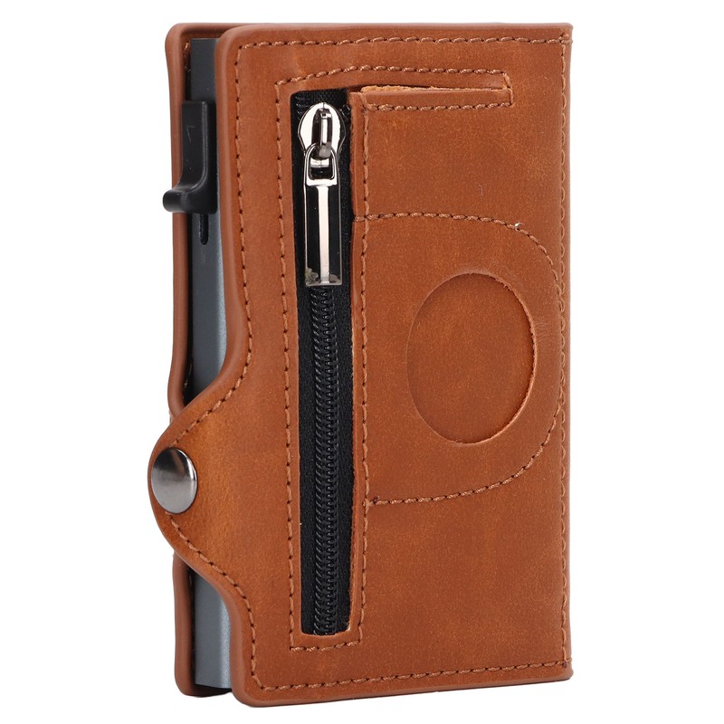 Wallet Aluminium Alloy PU Anti Lost Ultra Thin ID Credit