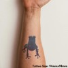 Azeeda Large 'Blue Frog' Temporary Tattoos (TO00030572)