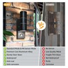 Unikcst Outside Lights with Sensor Mains Powered 240V Black Up