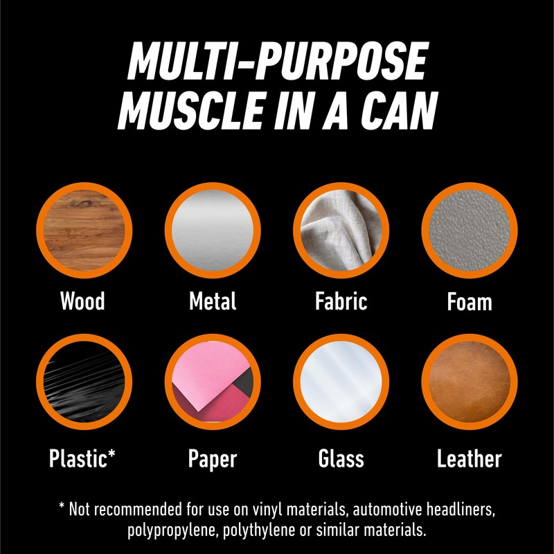 Gorilla Heavy Duty Spray Adhesive, Clear Glue, 14 Ounce (Pack