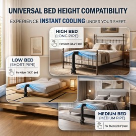 Bed Cooling Fan Under Sheets,Adjustable Bed Cooling System for Hot Sleepers