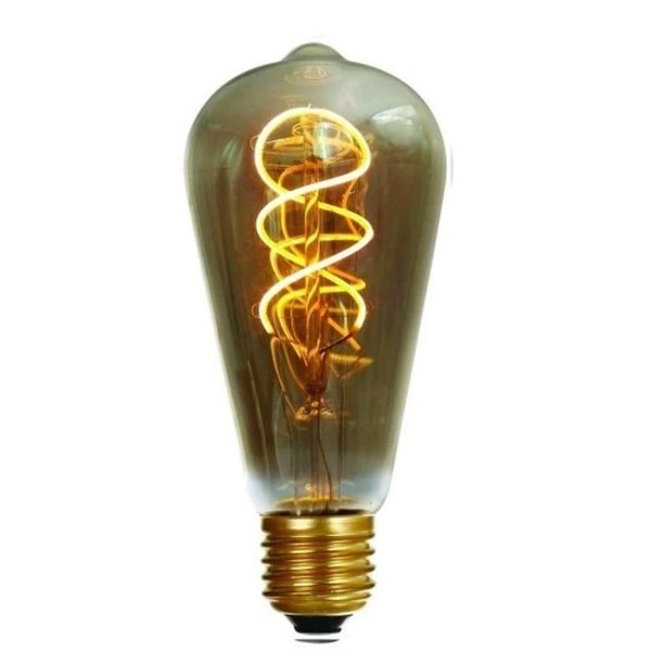 Girard Sudron 716675-LED 64mm Teardrop ST64 LED Twisted Filament Lightbulb