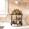 YATINEY Lazy Susan Organizer, Rotating Spice Rack, 2 Tier Spice