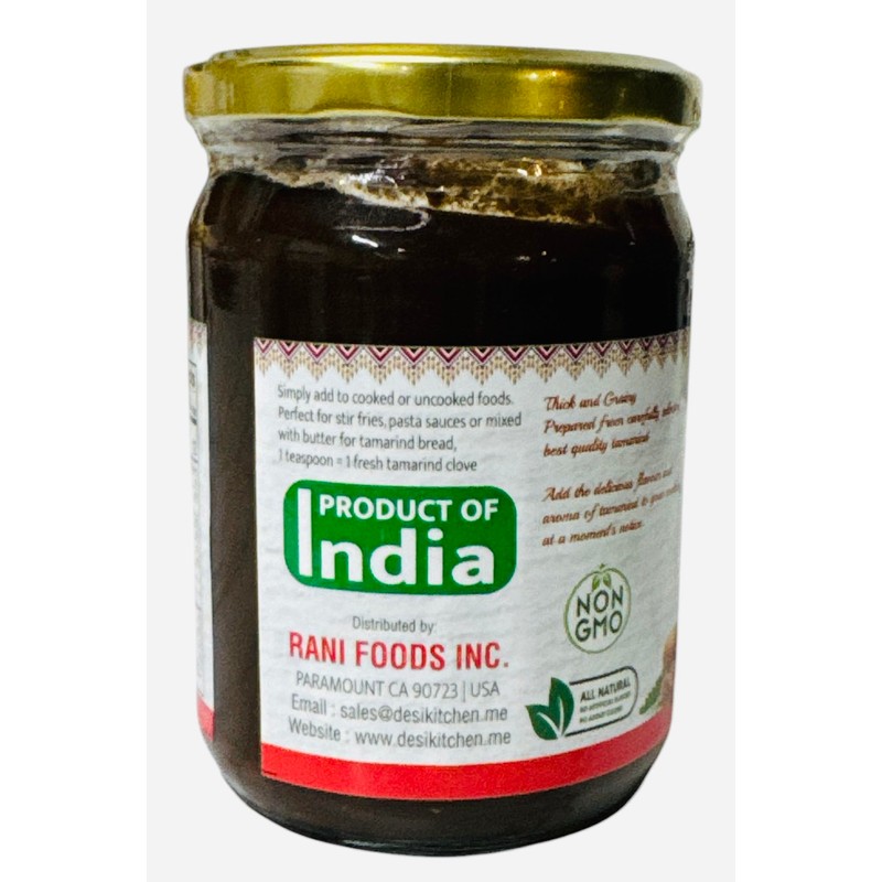 Desi Kitchen Tamarind Paste (Imli Paste) 500g (17.63 oz), Glass