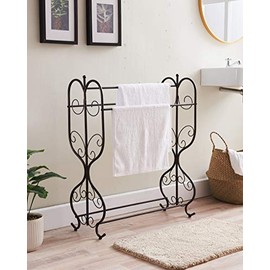 KB Designs - Freestanding Metal 3 Tier Towel Rack Stand for Bathroom, Pewter