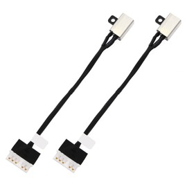 Create idea 2PCS DC Power Jack Dock Connector Flex Cable Compatible with Dell Inspiron 15-3000 14-3000 15-3567/3576/3567/3568/3562/3578/3576 Vostro 3468