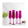 Godinger Champagne Glasses, Stemmed Champagne Flutes, Champagne Glass Set, Amethyst,