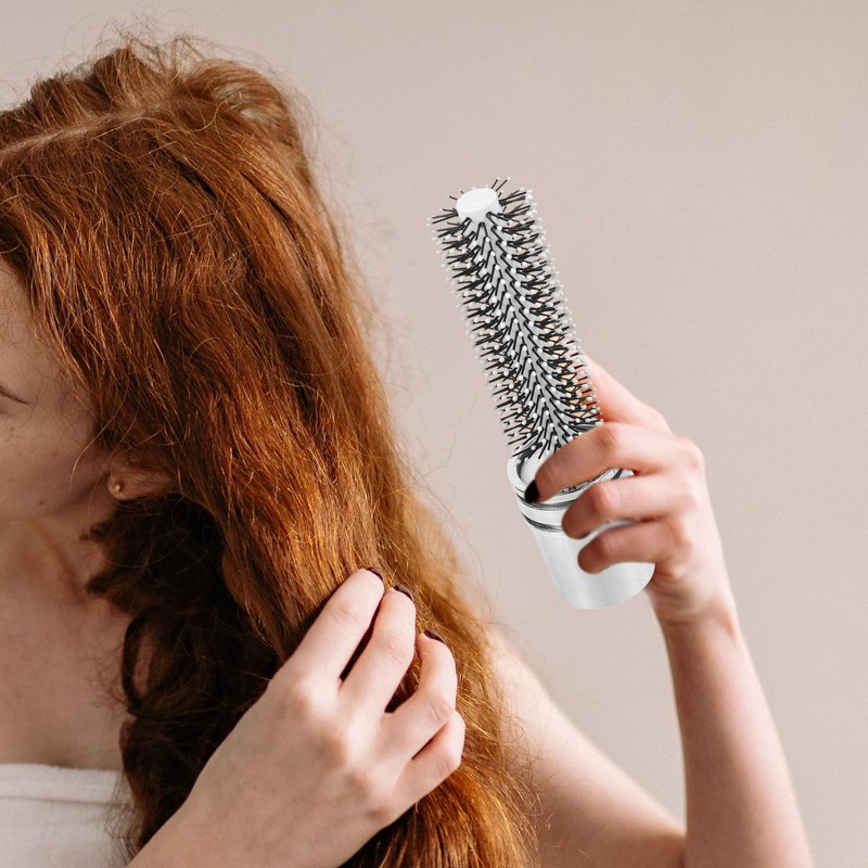 TINEASUR Telescopic Anti-Static Hair Brush Roll Comb Blow Drying Styling