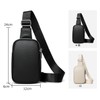 Cenvins Cowhide Leather One Shoulder Men's Women's Shoulder Crossbody Chest