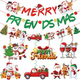 Merry Friendsmas Banner Friendsmas Party Decorations Friendsmas Decorations with Friendsmas Banner for Merry Friendsmas Decorations Christmas Party Decorations