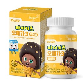 My Kids Omega3 Chewable, 75 tablets, 1 unit / 마이키즈 오메가3 츄어블, 75정, 1개