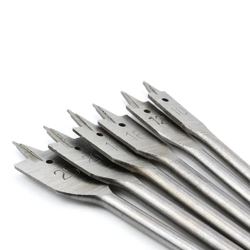Sivitec 6PCS Wood Flat Drill Bits Set Heavy Duty 10/12/16/18/20/25mm