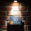 Badgemaster Modern Anthracite House Number Sign Plaque Stainless Steel Standoffs