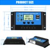 30A PWM Solar Charge Controller, 12V 24V Dual USB Solar