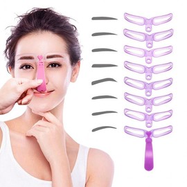 8 Types Eyebrow Drawing Stencil Guide Set 5ea