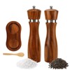 2Pcs Wooden Salt and Pepper Grinder, 8-inch Oak Mill Adjustable
