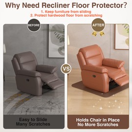 Non Slip Recliner Pads For Hardwood Floors, Recliner Floor Protector Keep Recliner From Sliding, Recliner Slide Stoppers, Under Recliner Mat, Furniture Pad For Recliner, Recliner Gripper,Recliner Grip