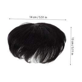 FOMIYES 2pcs Male Wig Bald Patch Overhead Replacement Men Wig for Balding Real Hair Seamless Bald Patch Comfortable and Sturdy