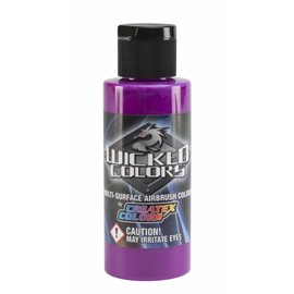2 oz Wicked Colors Fluorescent Airbrush Paints Color: Fluorescent Purple