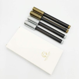 Moorlando 4Pcs Metallic Color Pens for Wax Stamp Sealing (Gold, Silver)