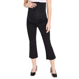commando Women's Neoprene Maternity Cropped Flare Legging, Black, m