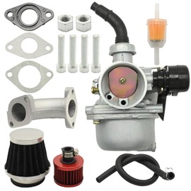 SYOWADA Carburetor Carb Air Filter Adapter Kit (Red), Replacement for Coleman Mini Bike CT100U CC100X 98cc Gasoline Engine Replacement for Massimo Mini Bike MB100