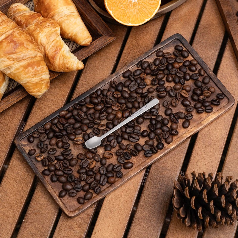 iBasingo Titanium Coffee & Espresso Spoons Set 5-Pack Mini Spoon