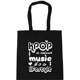 Hippowarehouse KPOP Is Not Just Music It's A Lifestyle Tote Shopping Gym Beach Bag 42cm x38cm, 10 litres