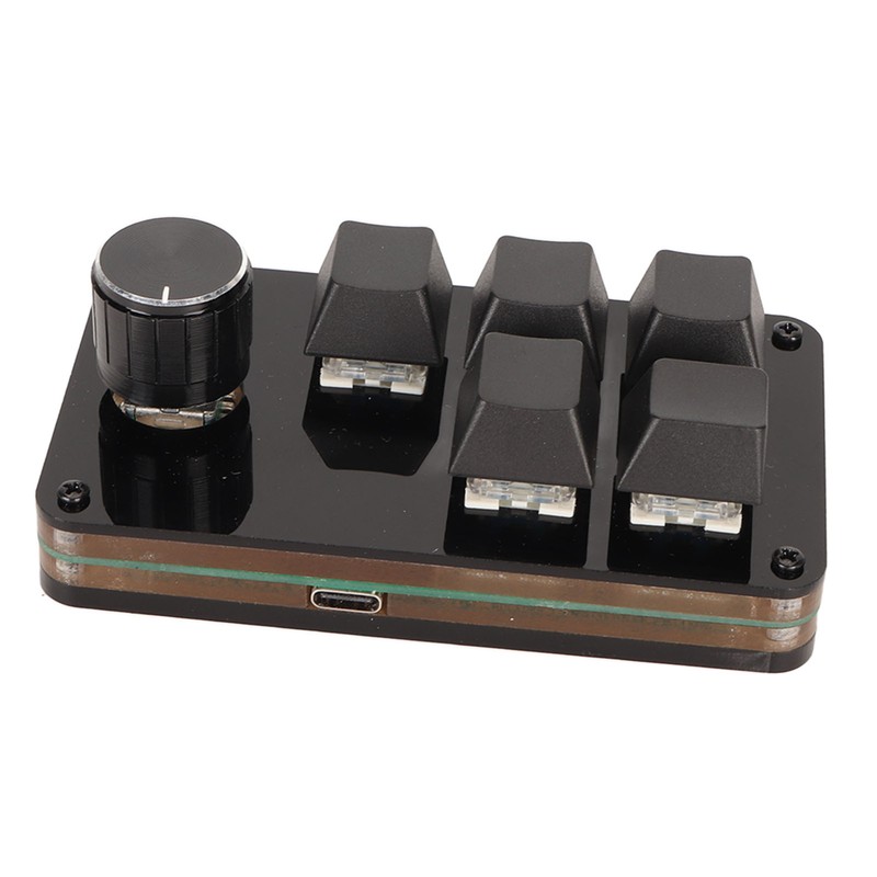 Programmable Keypad 5 Keys 1 Knob Blue Switch Mechanical Hot