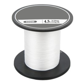Braided PE Fishing Line 8 Strands Multifilament Fishing String 500m Ultra Strong Lure Wire White for Sea Fishing4.5