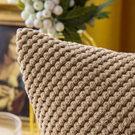 EMEMA Corduroy Cushion Cover, Decorative Granules, Sofa Cushion Covers, Decorative Cushion Covers, Couch Cushion, Throw Cushion Cover, Decorative Cushion for Couch, Sofa, Living Room, Set of 2, 30 x