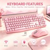 Wireless Keyboard and Mouse Combo, 2.4G Full Size Ergonomic Keyboard