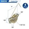 4 Pack Sliding Screen Door Rollers Tension Spring, 1-1/4" Concave
