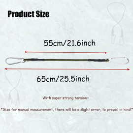 MOODKEY 4pcs Bungee Cords with Hooks, Superior Latex Short UV-Resistant Bungee Straps Pertain Anchor Points of Luggage Rack Cargo Camping Rv Hand Carts(24in)