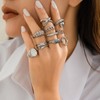 Gold Chunky Rings Set for Women Open Stacking Knuckle Ring