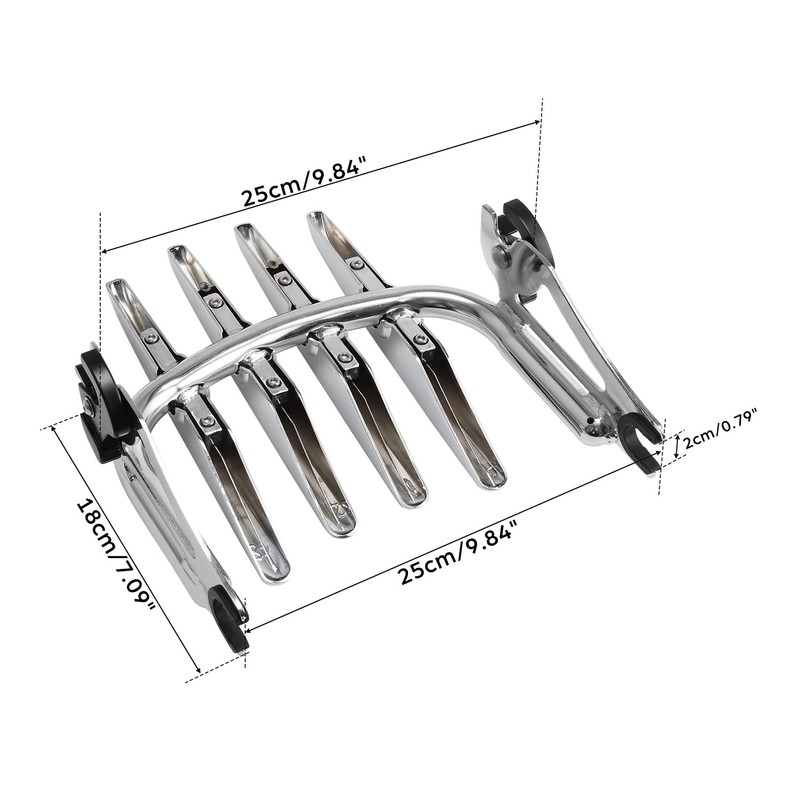 TCMT Adjustable Detachable Two-Up Luggage Rack Fit for Harley Touring