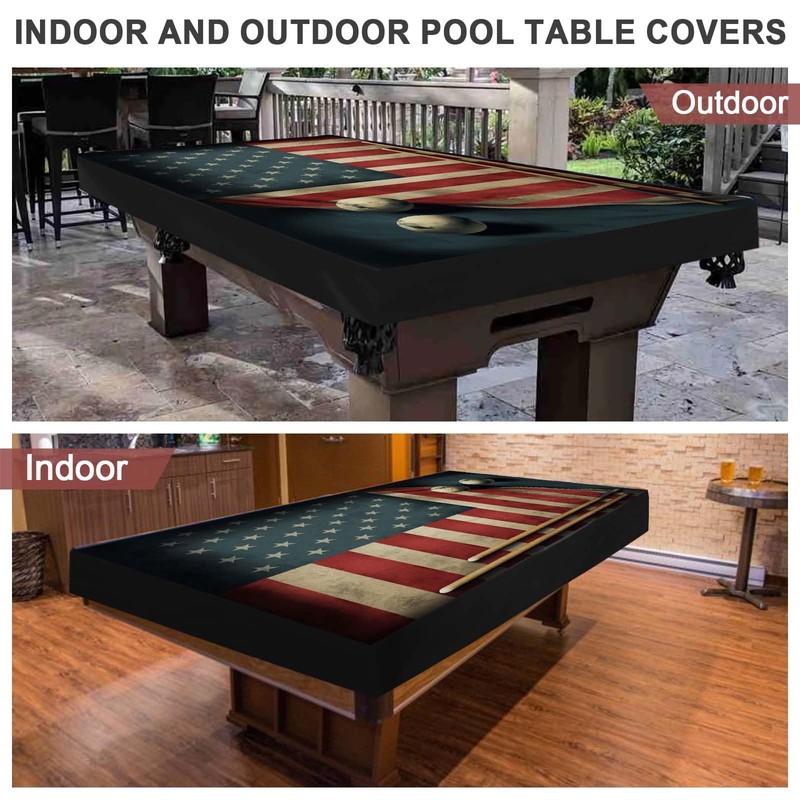 DTESL Pool Table Cover, Waterproof & Dustproof Outdoor/Indoor Pool Table