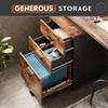 DEVAISE 3 Drawer Wood Mobile File Cabinet, Rolling Filing Cabinet